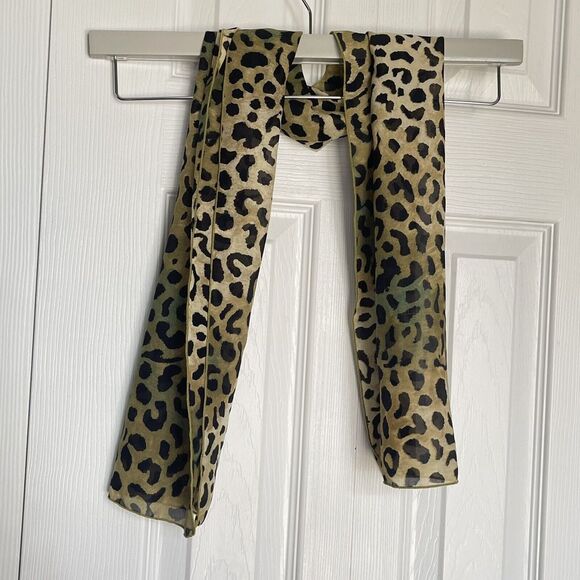 Leopard Animal Print Long Silky Scarf 44x11 EUC - Picture 6 of 6